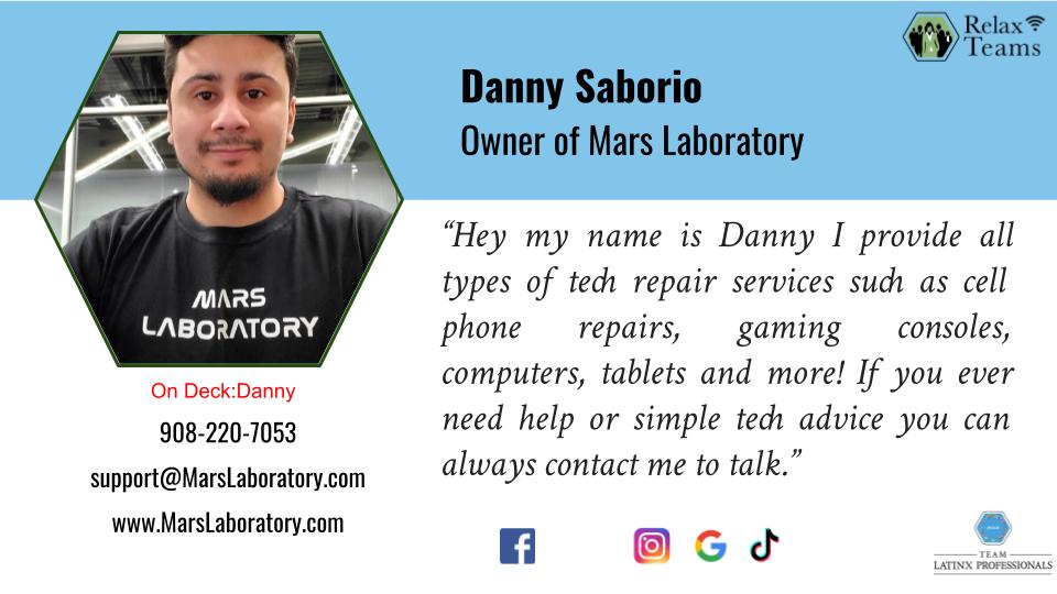 Danny Saborio - Owner of Mars Laboratory