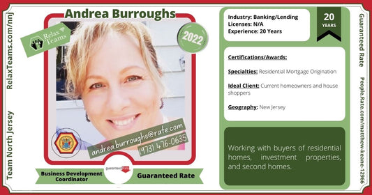 Photo and details of Andrea Burroughs, Business Development Coordinator specializing in Residential Mortgage Origination