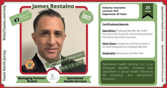 Photo and Details of James Restaino Managing Partner/Broker at Specialized Health Services 