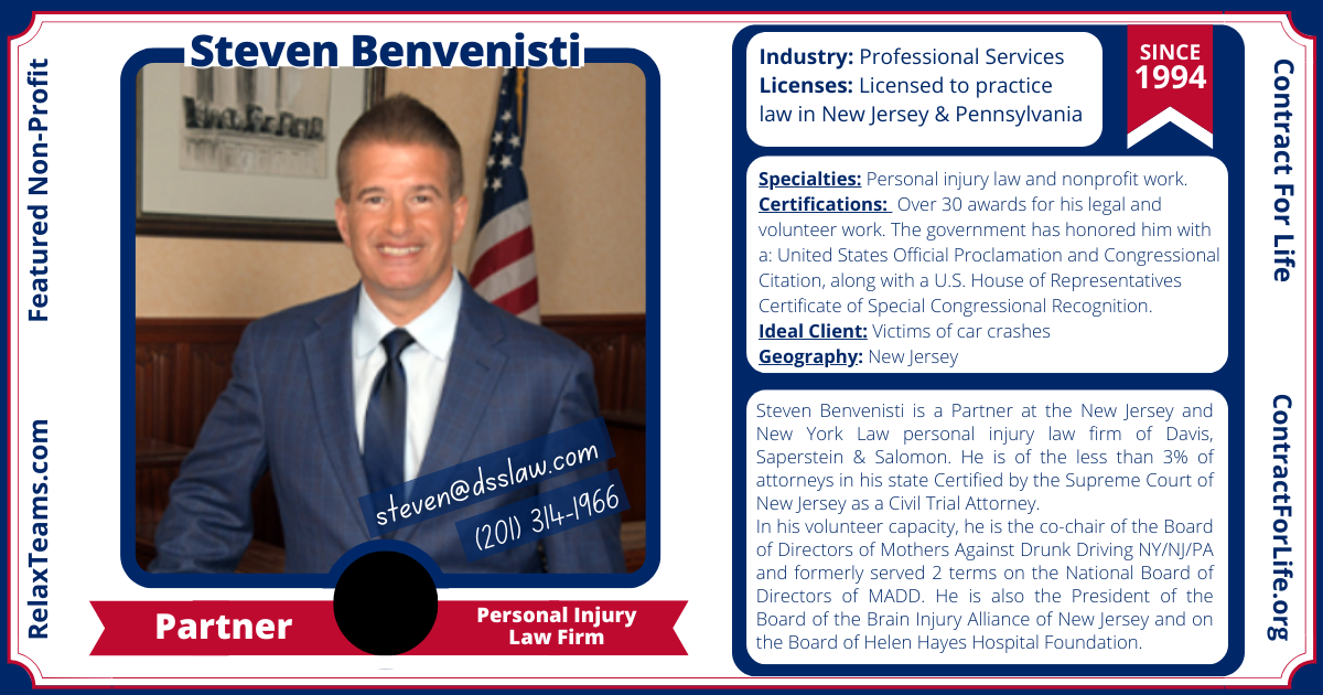 Steven Benvenisti - Partner at Personal Injury Law Firm of Davis, Saperstein & Salomon